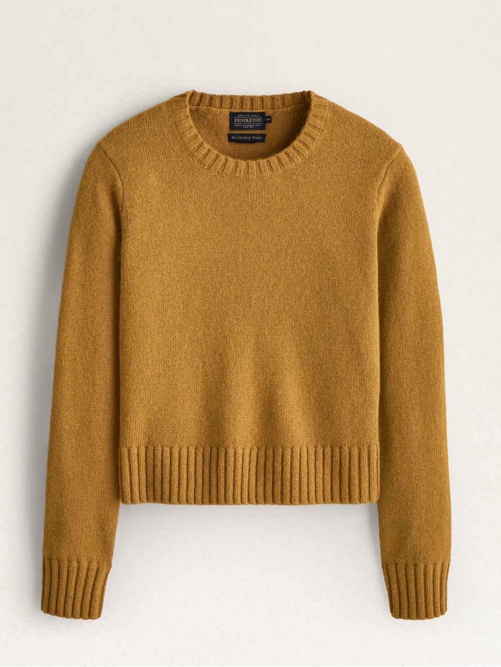 NWOT Pendleton Relaxed Shetland Crew Pullover / Deep Gold